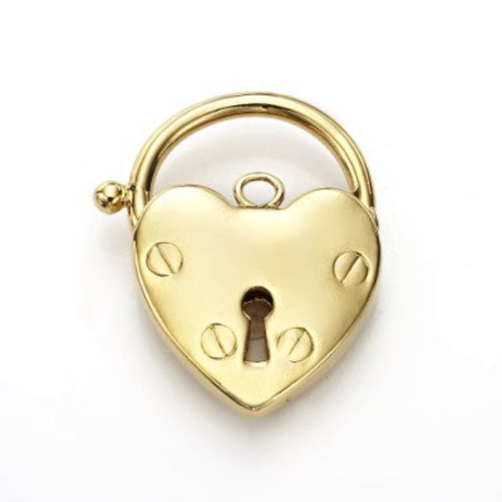 Classic 18ct Heavy Yellow Gold Plated Plain Heart Locket - USA Made