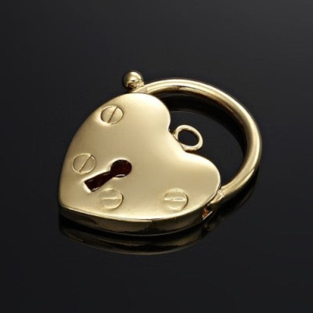 Classic 18ct Heavy Yellow Gold Plated Plain Heart Locket - USA Made
