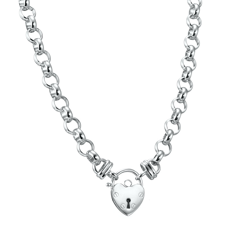 925 Sterling Silver Plated Belcher Chain Necklace Featuring a Plain Locket - USA Made-0