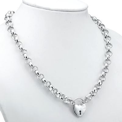 925 Sterling Silver Plated Belcher Chain Necklace Featuring a Plain Locket - USA Made-1