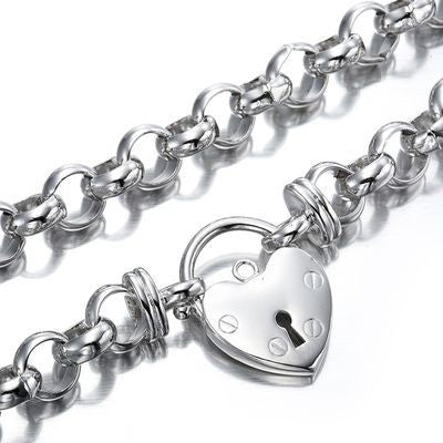 925 Sterling Silver Plated Belcher Chain Necklace Featuring a Plain Locket - USA Made-2