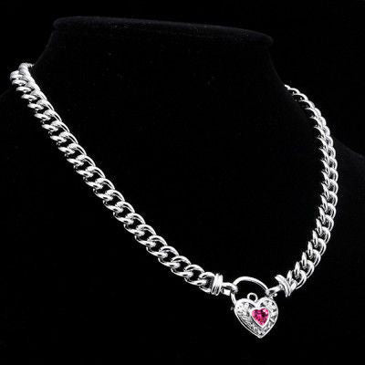 925 Sterling Silver Plated Euro Chain Necklace with a Pink Filigree Locket - USA Made-2