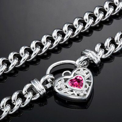 925 Sterling Silver Plated Euro Chain Necklace with a Pink Filigree Locket - USA Made-3