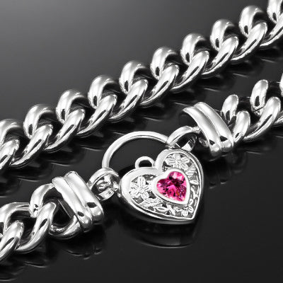 925 Sterling Silver Plated Euro Chain Necklace with a Pink Filigree Locket - USA Made-3