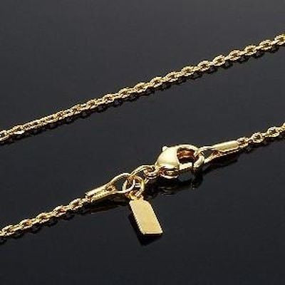 18ct Yellow Gold Plated Anchor Chain Necklace - USA Made-1