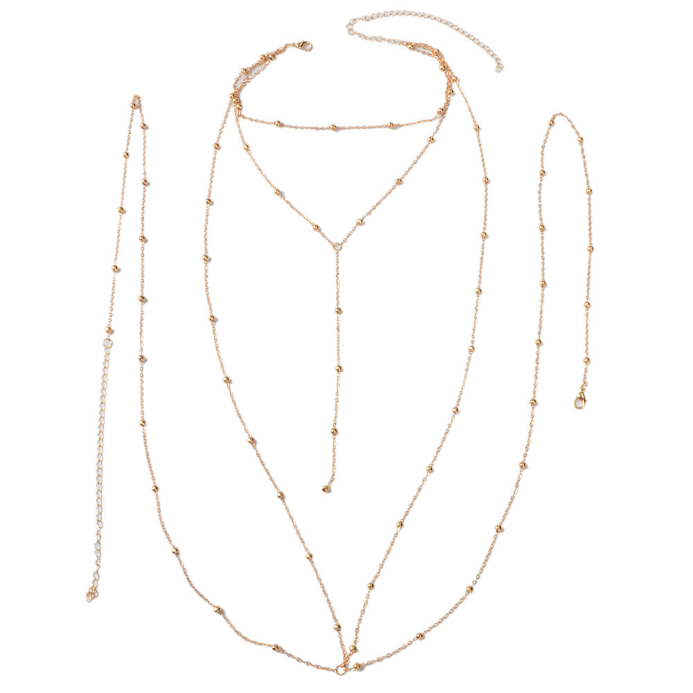 Tassel Body Chain Jewellery Harness Girl Bikini Stylish Fringe Belly Necklace-4