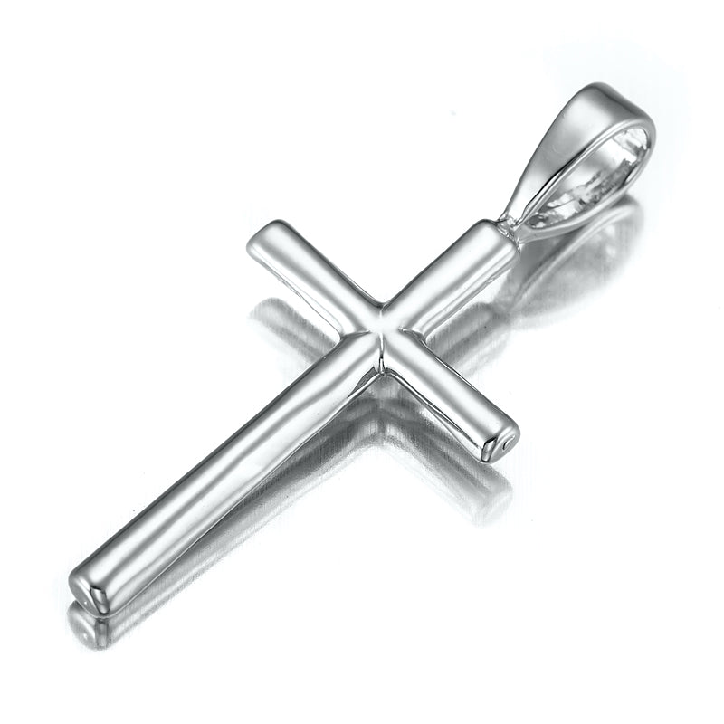 925 Sterling Silver Plated Holy Cross Pendant - USA Made-0