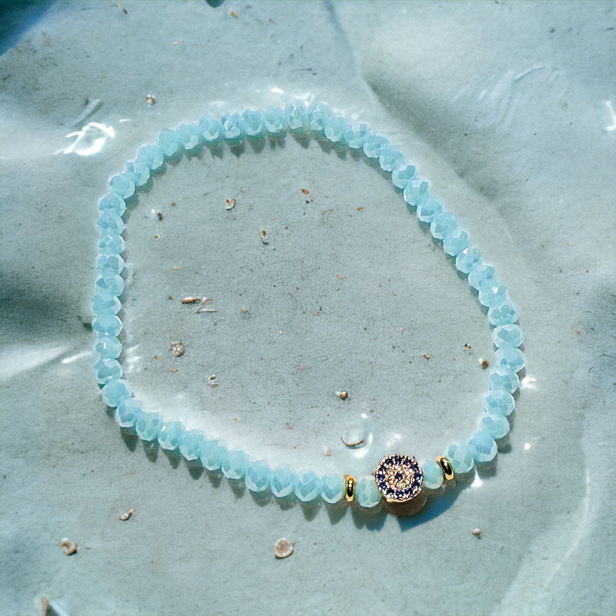 Island Blue Turquoise Howlite Amazonite Crystal Build-Your-Own Bracelet Set-6