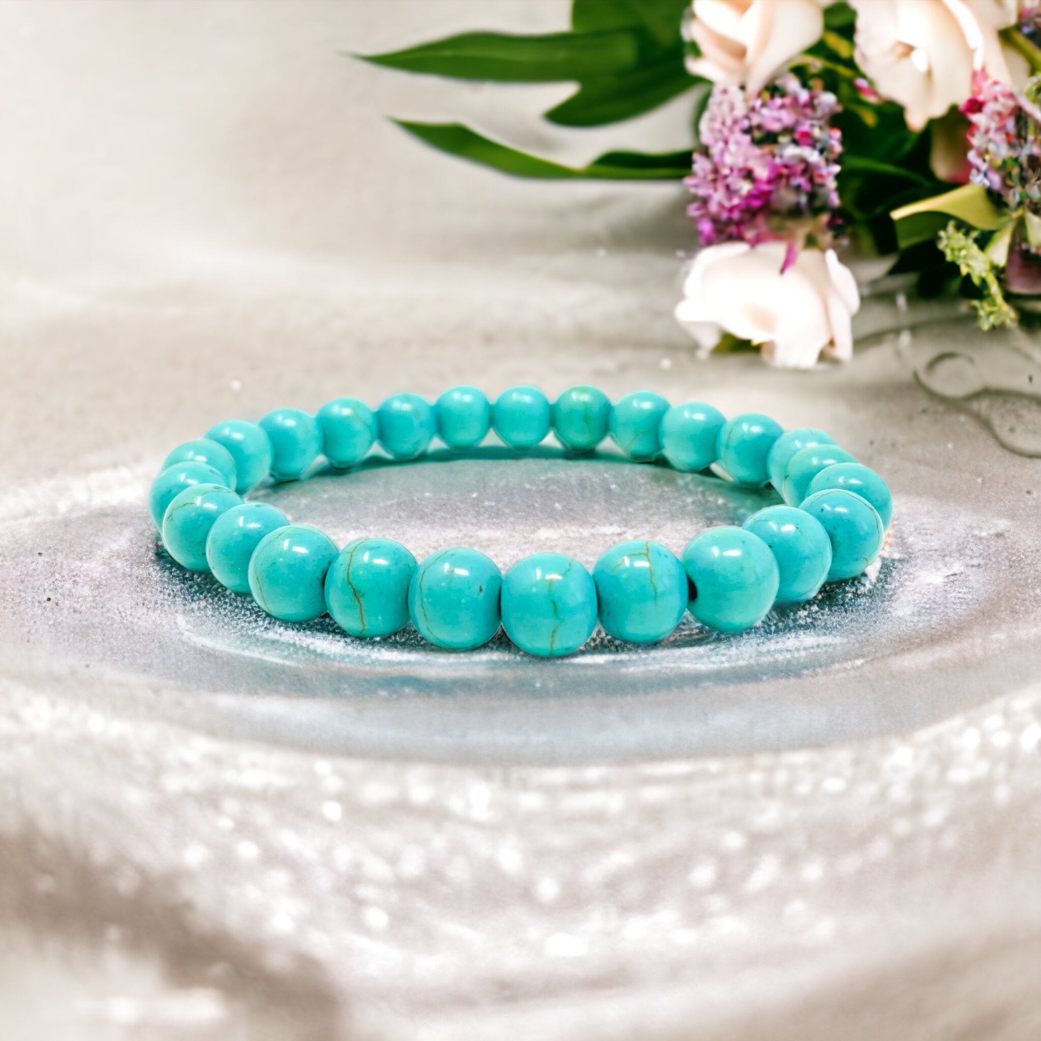 Island Blue Turquoise Howlite Amazonite Crystal Build-Your-Own Bracelet Set-5