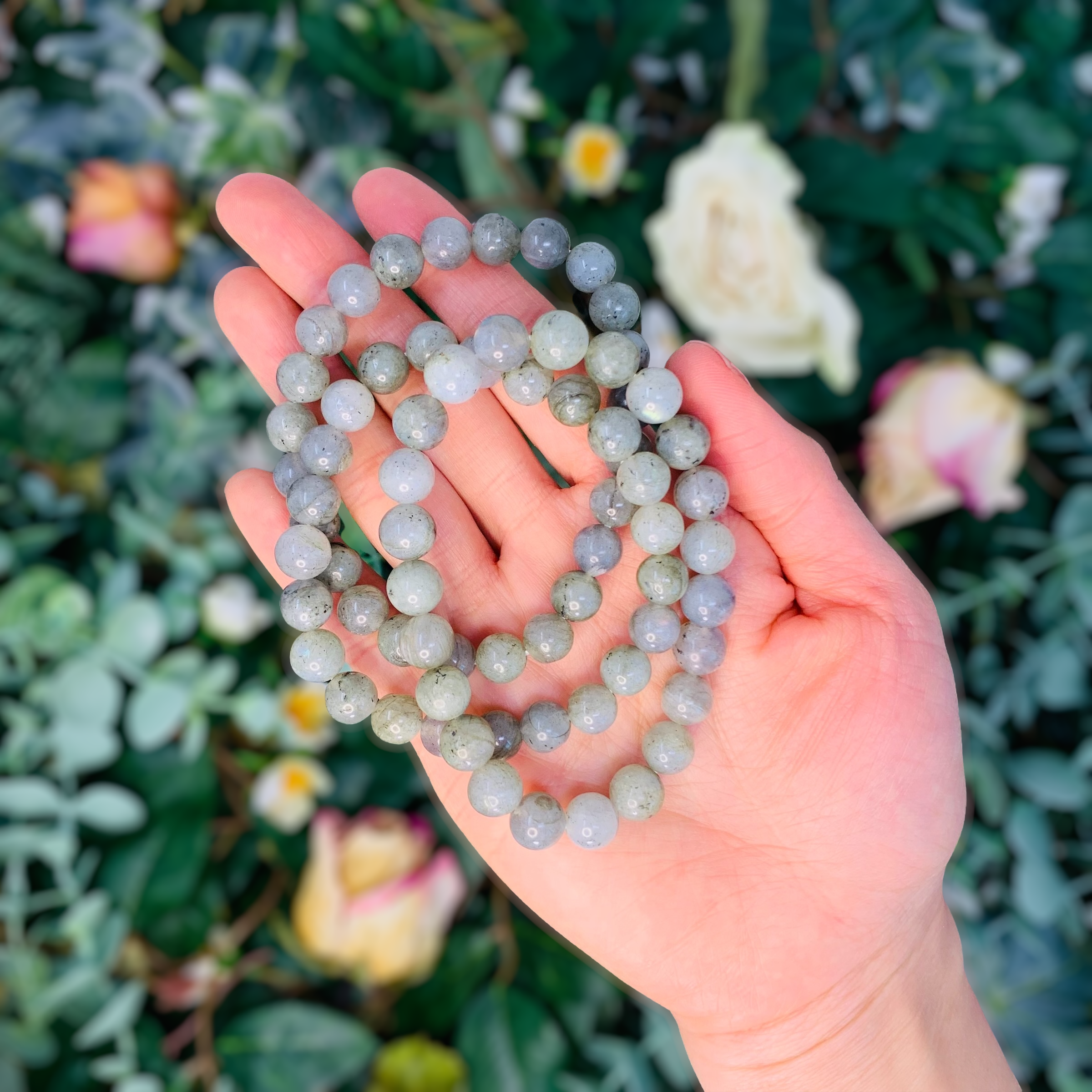 Labradorite Beaded Crystal Bracelet-2