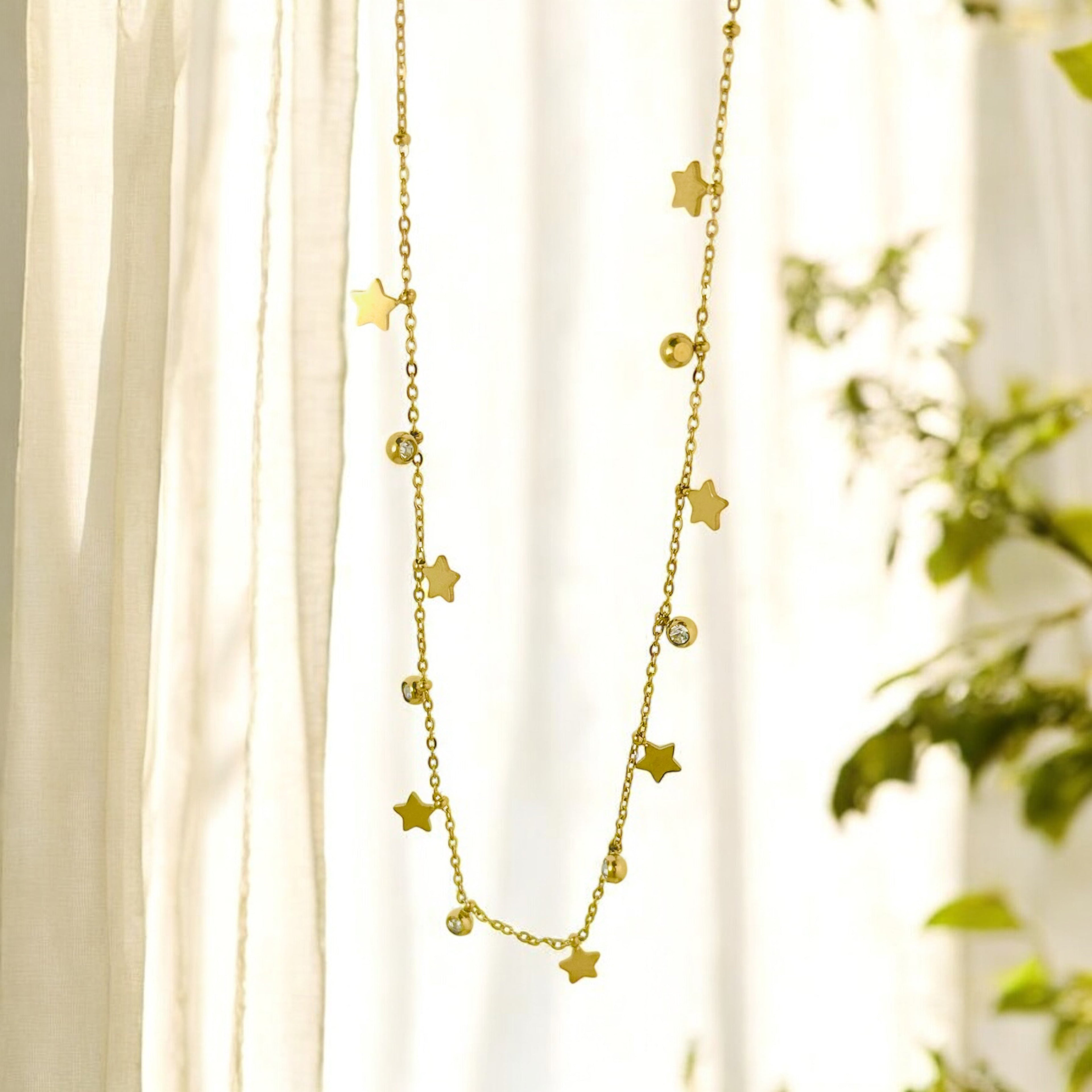 Dainty Star - 18K Gold Plated, Waterproof Necklace-0