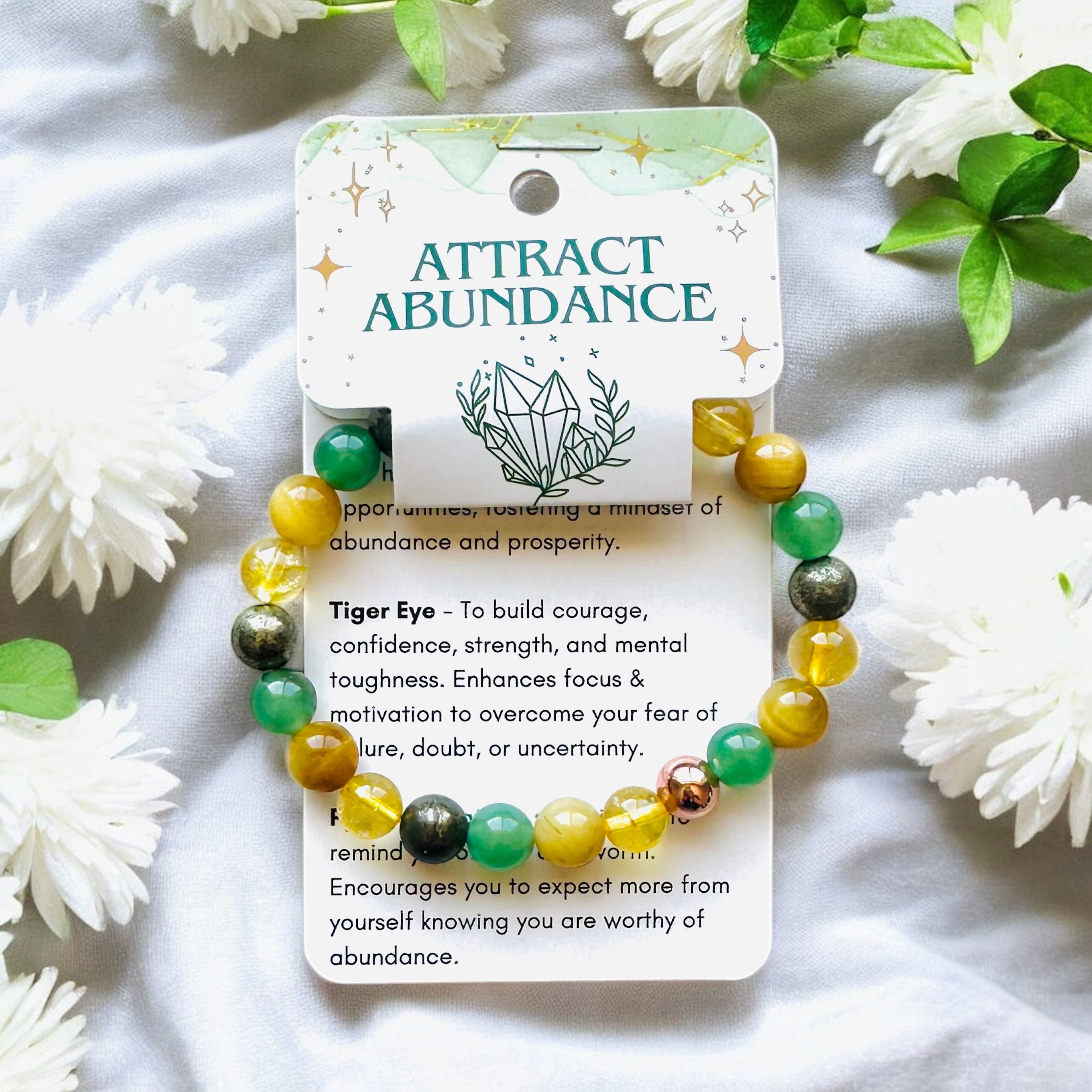 Attract Money Wealth Good Luck Abundance Crystal Bracelet-1