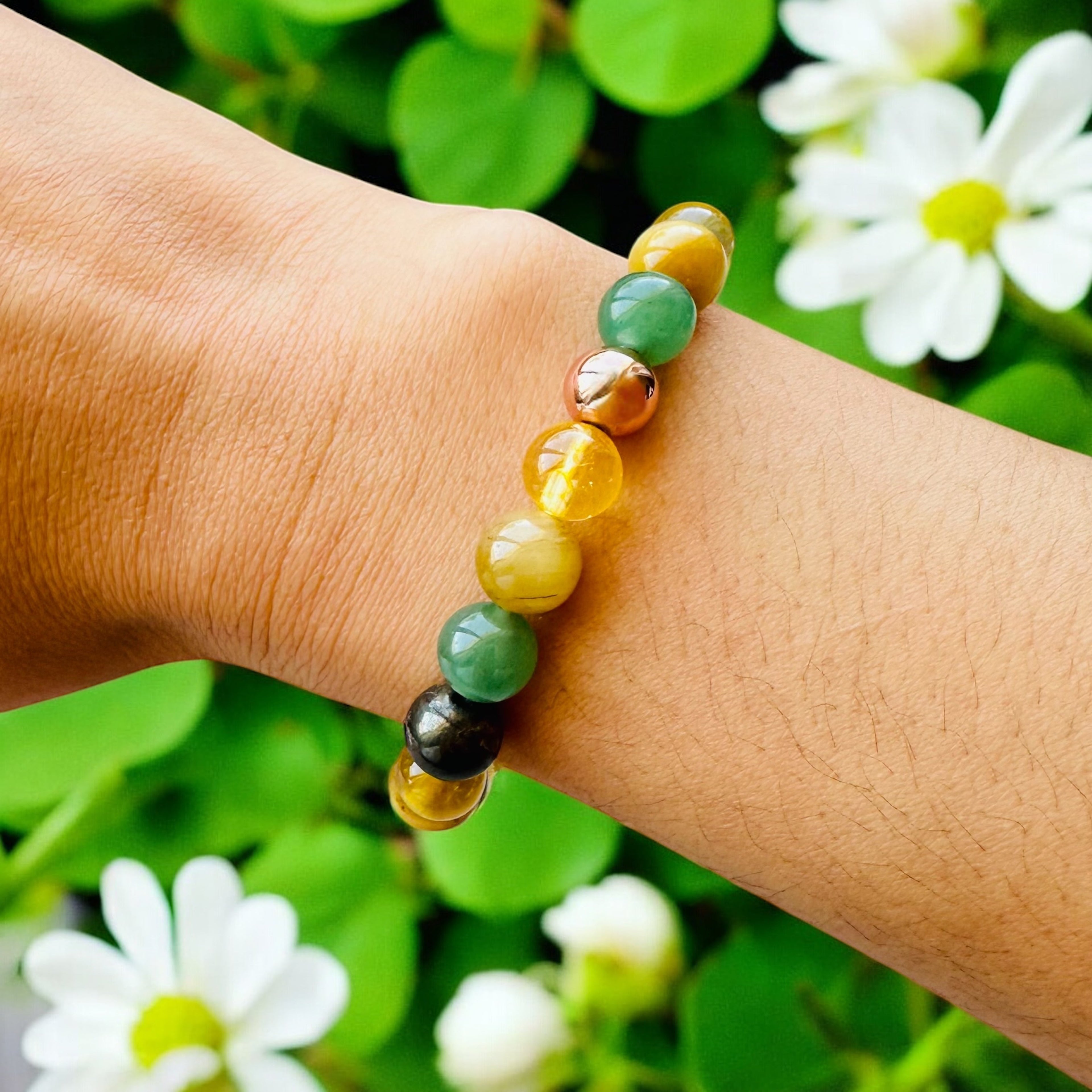 Attract Money Wealth Good Luck Abundance Crystal Bracelet-2