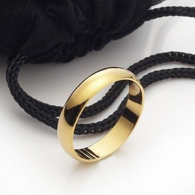 18ct Heavy Yellow Gold Plated Men's 5mm Band Ring - USA MADE-0