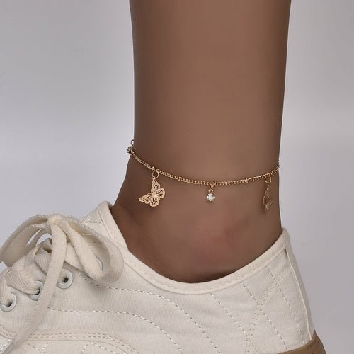 Butterfly Charm Anklet For Women Gold / Silver