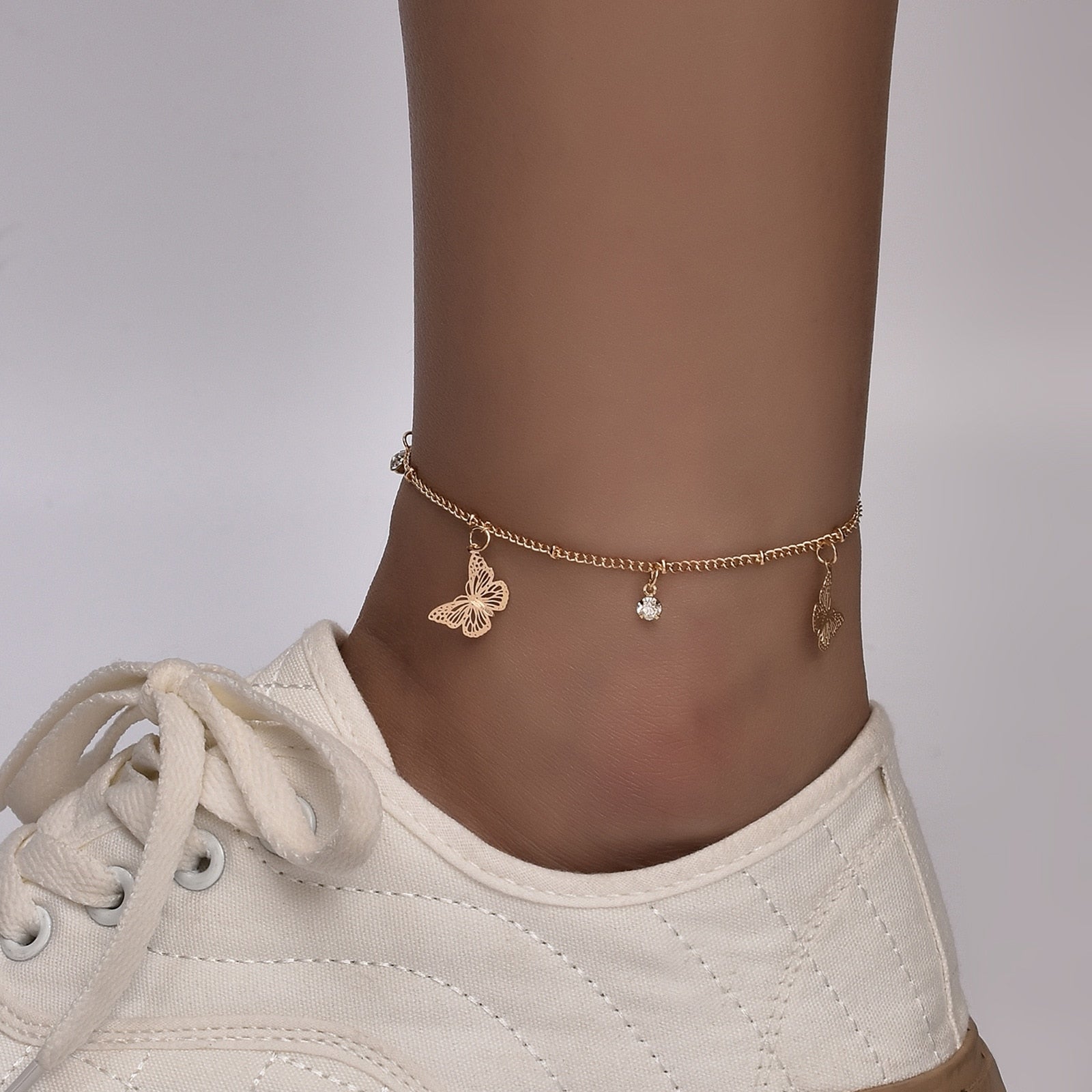 Butterfly Charm Anklet For Women Gold / Silver