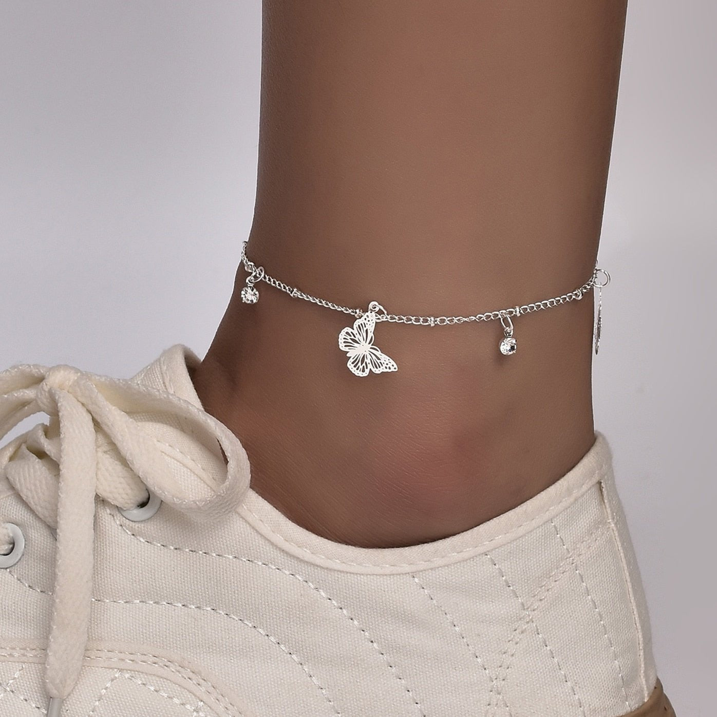 Butterfly Charm Anklet For Women Gold / Silver