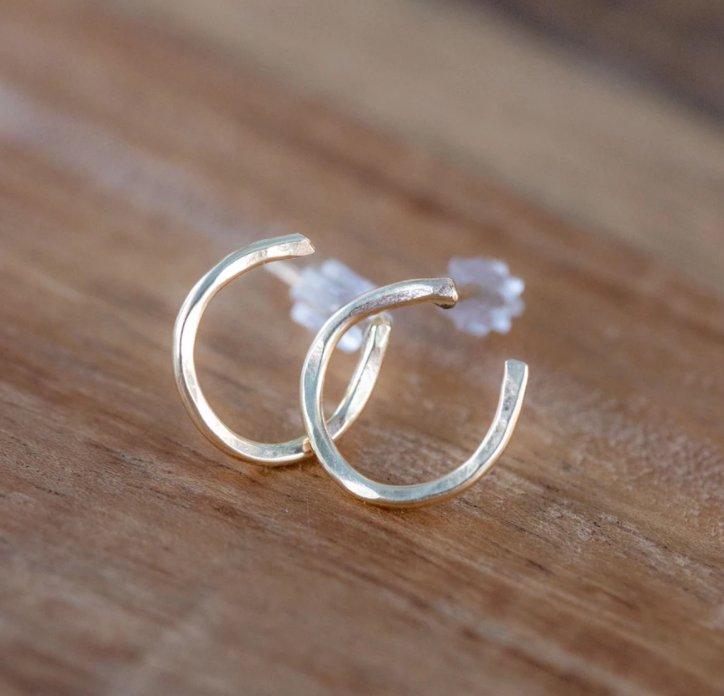Lucky Horseshoe Stud Earrings - Extra Small - Kids Sizing-0
