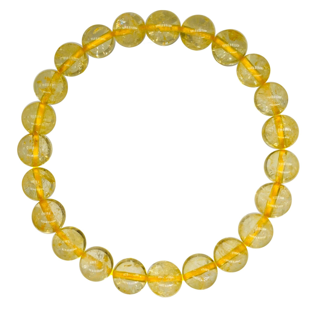 Citrine Beaded Crystal Bracelet-0