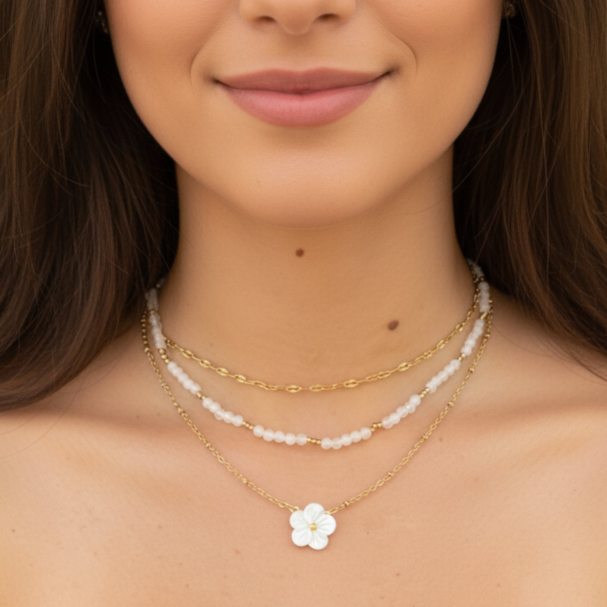 Birthstone Crystal Gemstone Choker Necklace, Waterproof 18K Gold Accents-4