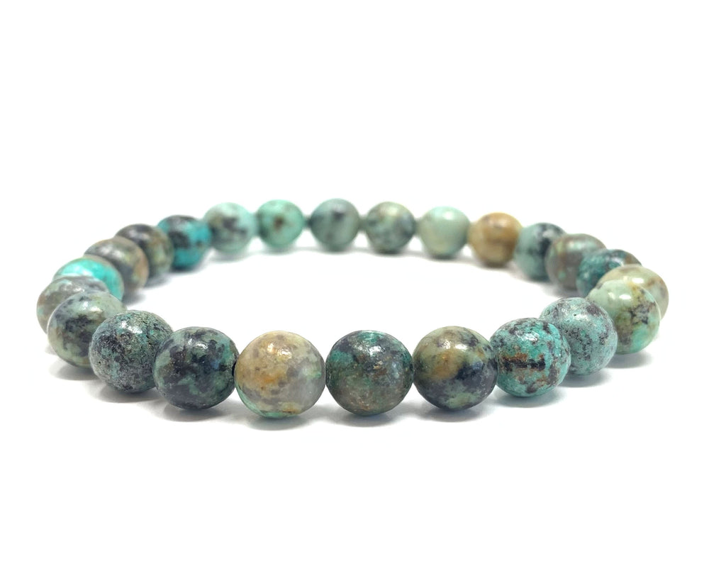 African Turquoise Beaded Crystal Bracelet-4