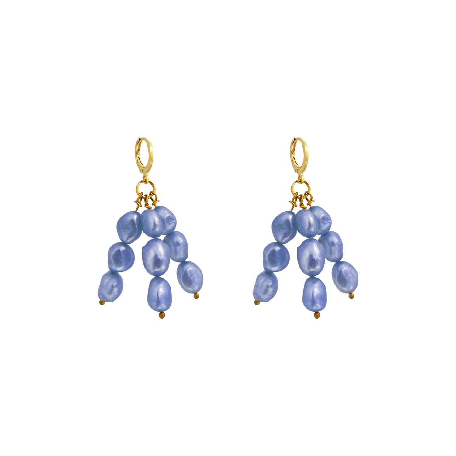 Blue freshwater pearl earrings | by Ifemi Jewels