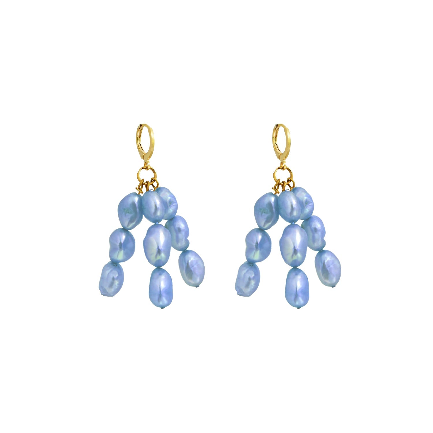 Blue freshwater pearl earrings | by Ifemi Jewels