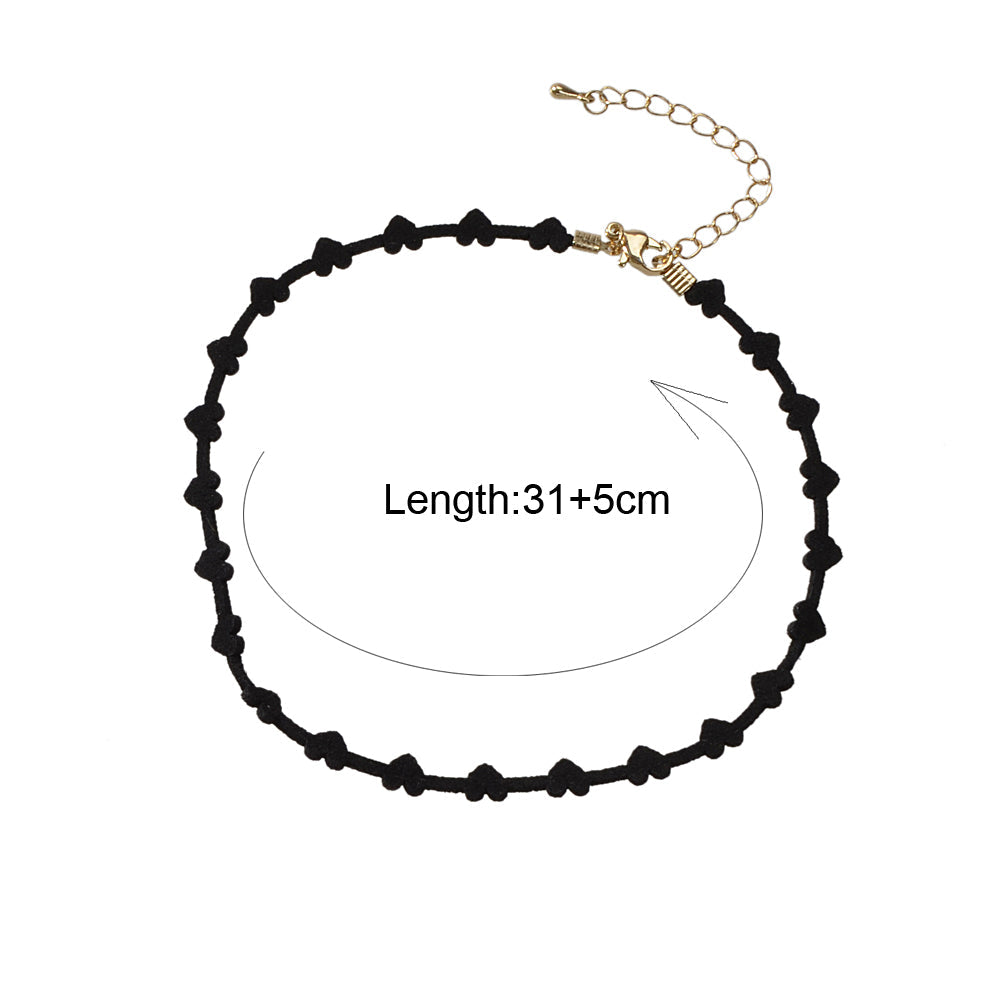 Black Heart Choker Tattoos Necklace Gothic Grunge Collar Retro Punk Jewellery-4