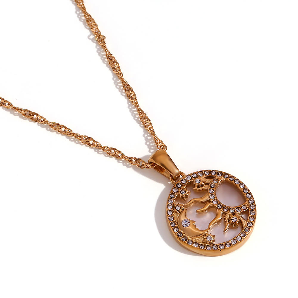 Celestial Harmony - 18K Gold Plated, Waterproof Necklace-1