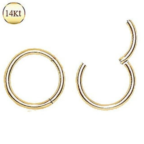14Kt. Yellow Gold Seamless Clicker Ring - 8mm-1