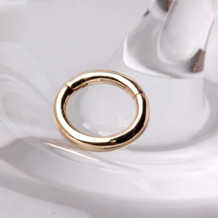14Kt. Yellow Gold Seamless Clicker Ring - 8mm-0