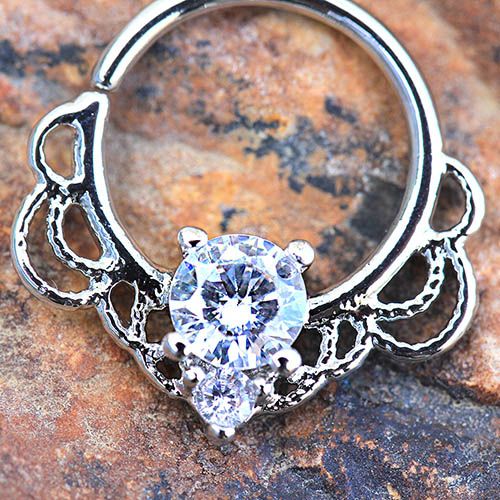 316L Stainless Steel Made for Royalty Ornate Seamless Ring-0