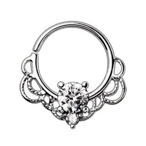 316L Stainless Steel Made for Royalty Ornate Seamless Ring-2