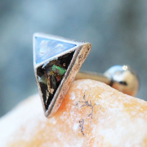 Abalone Shell Pyramid Cartilage Earring-1