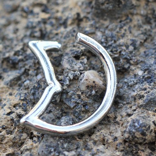 316L Stainless Steel Annealed Dolphin Tale Ring-0