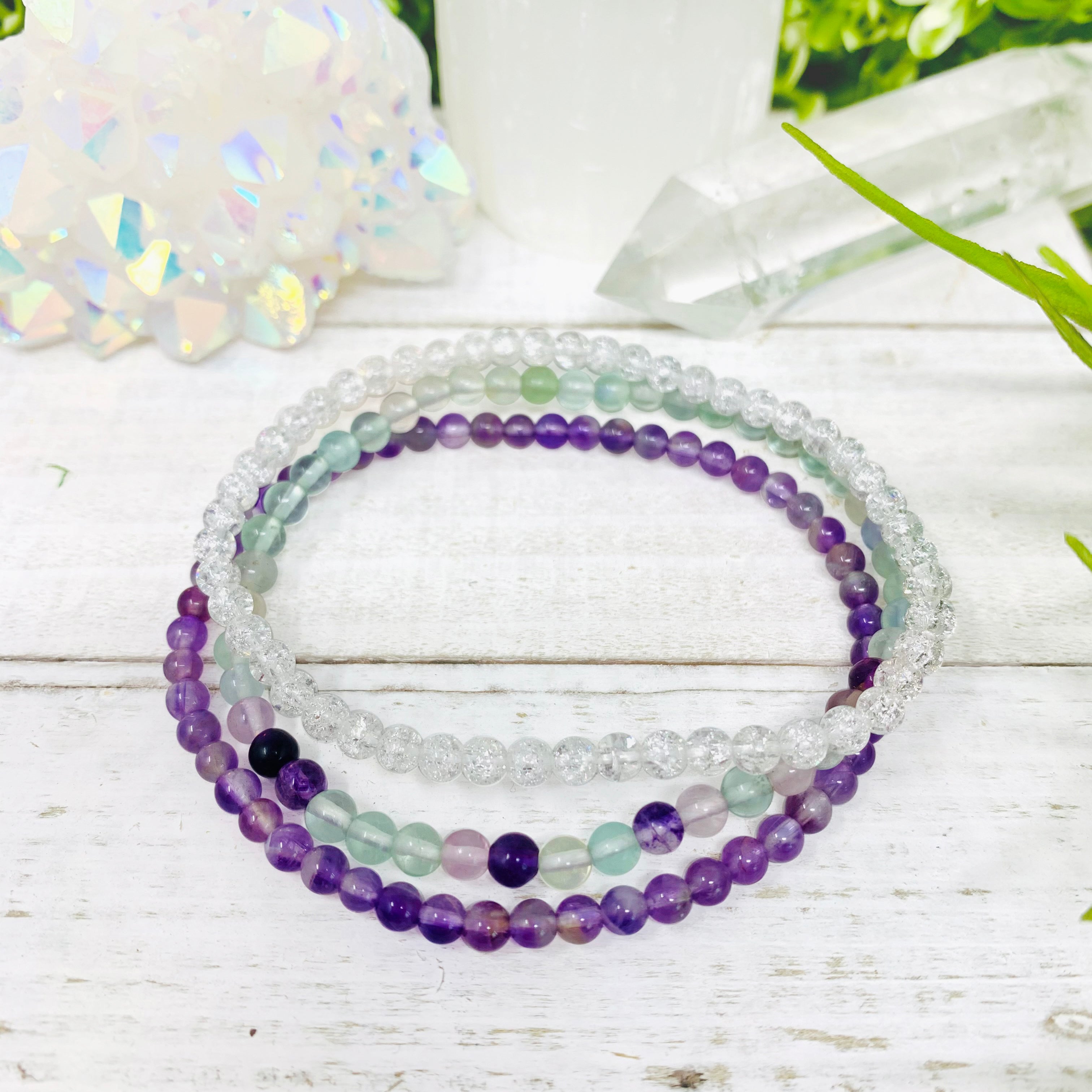 Divinity & Enlightenment Stackable Crystal Bracelet Set-0
