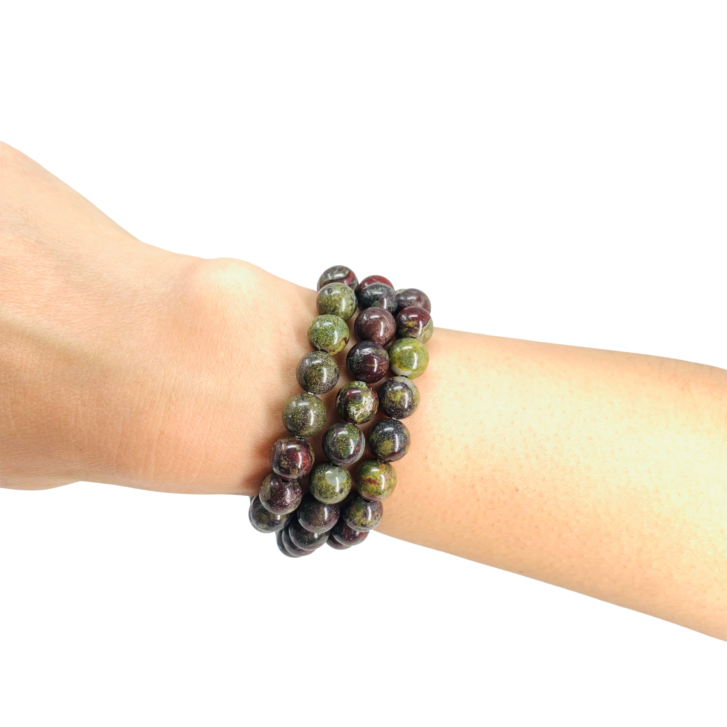 Dragon Blood Jasper Beaded Crystal Bracelet-1