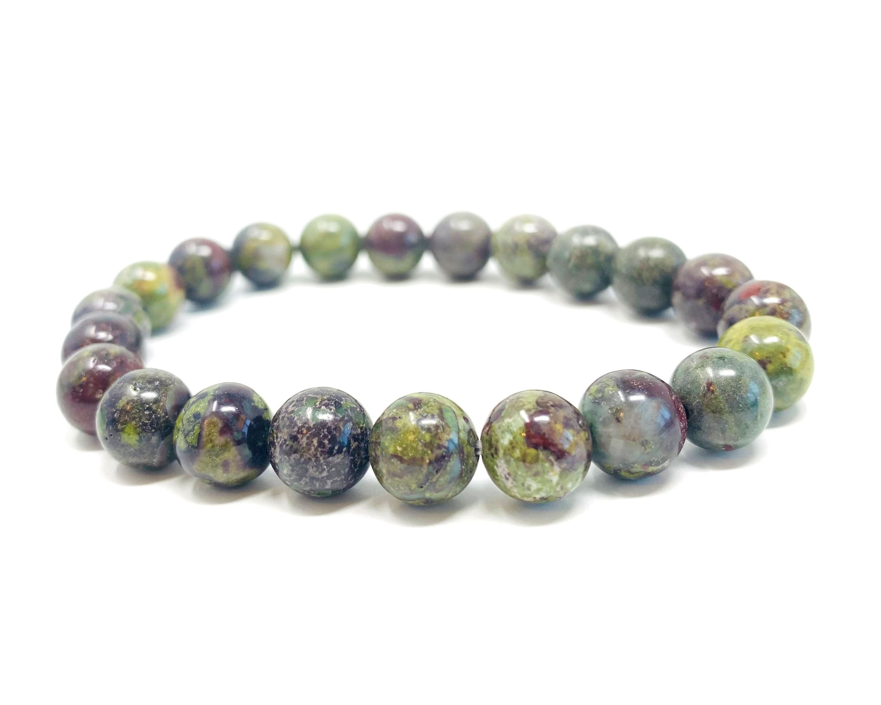 Dragon Blood Jasper Beaded Crystal Bracelet-2
