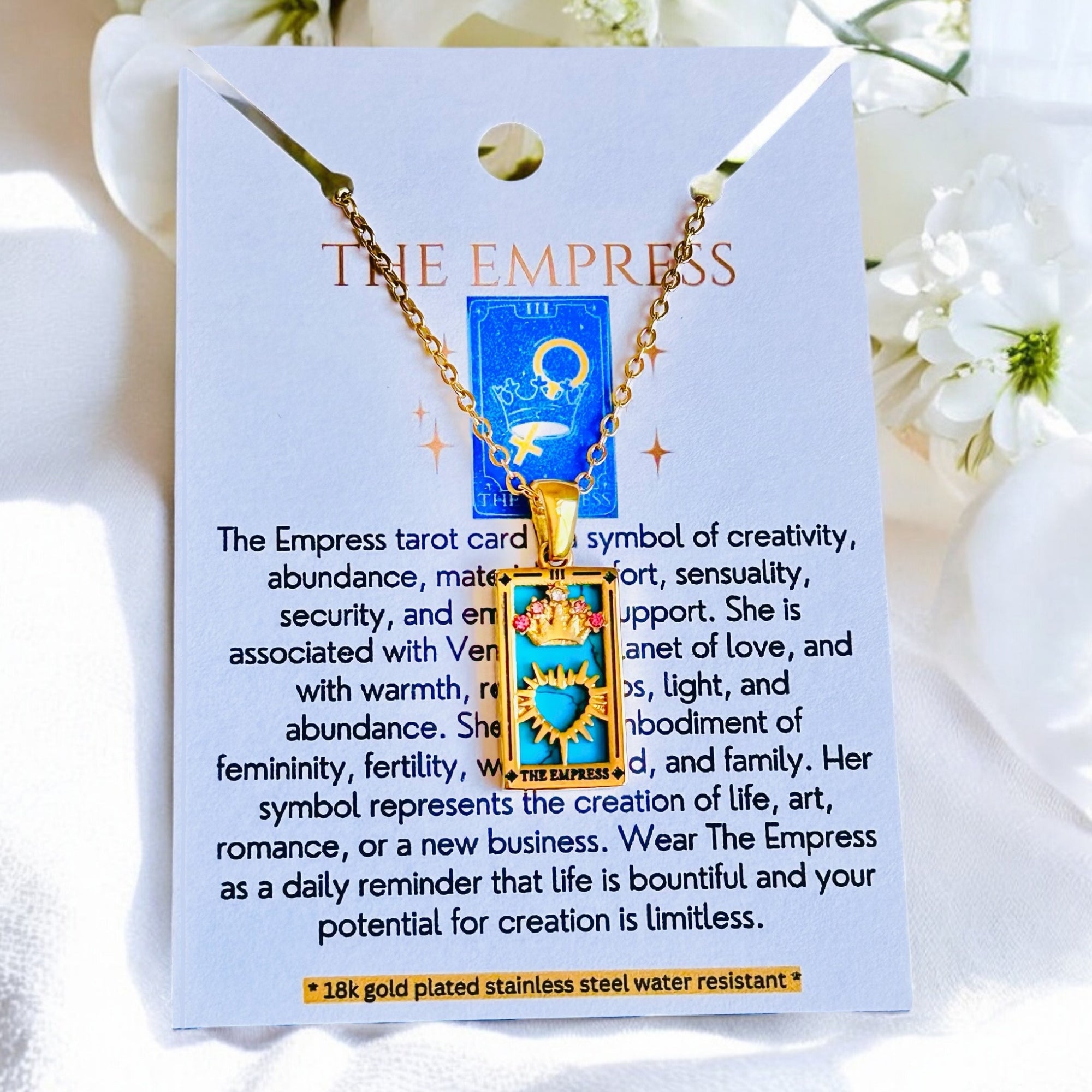Tarot Card Necklaces - 18K Gold Plated, Waterproof-1