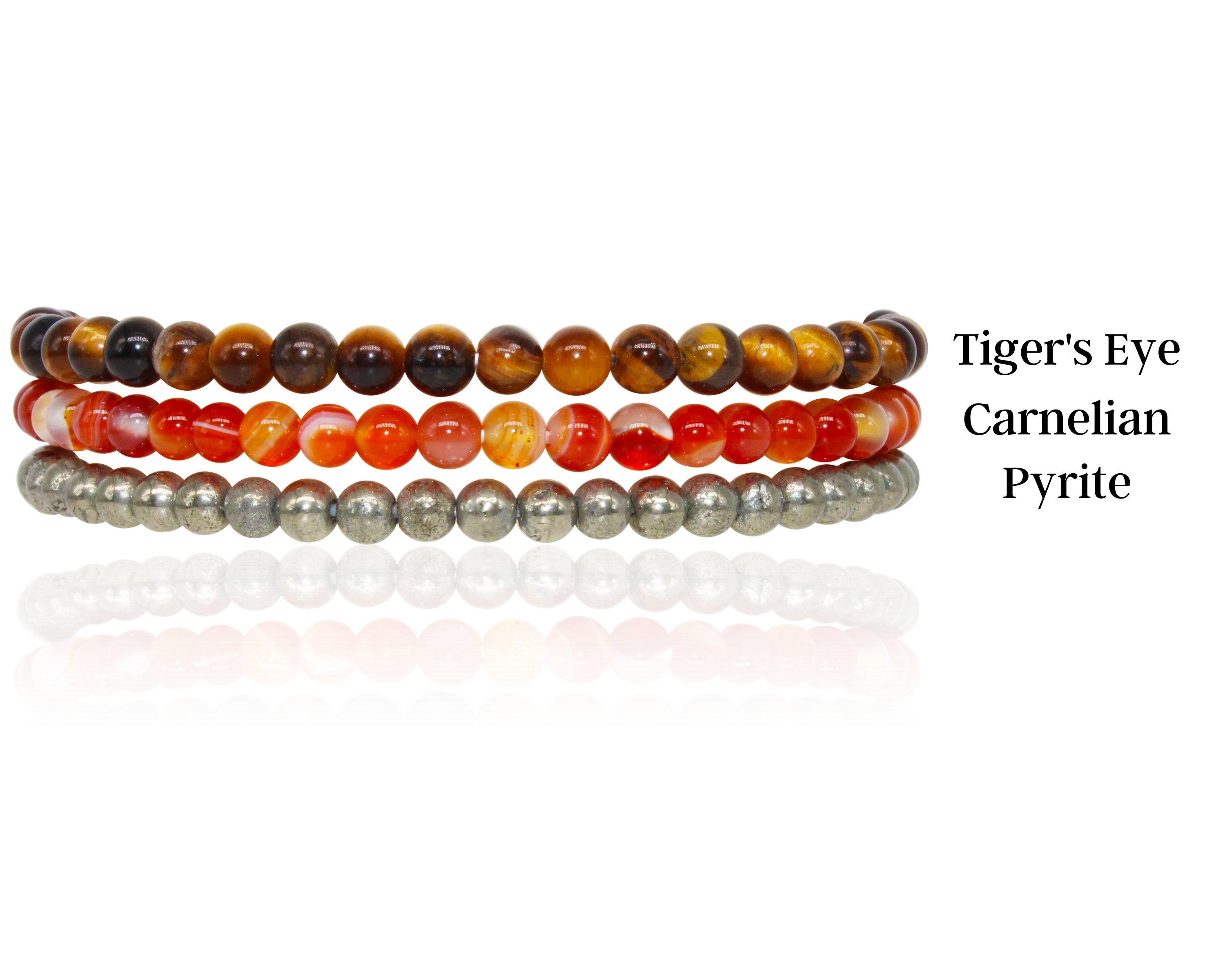 Focus Willpower Motivation Stackable Crystal Bracelet Set-4