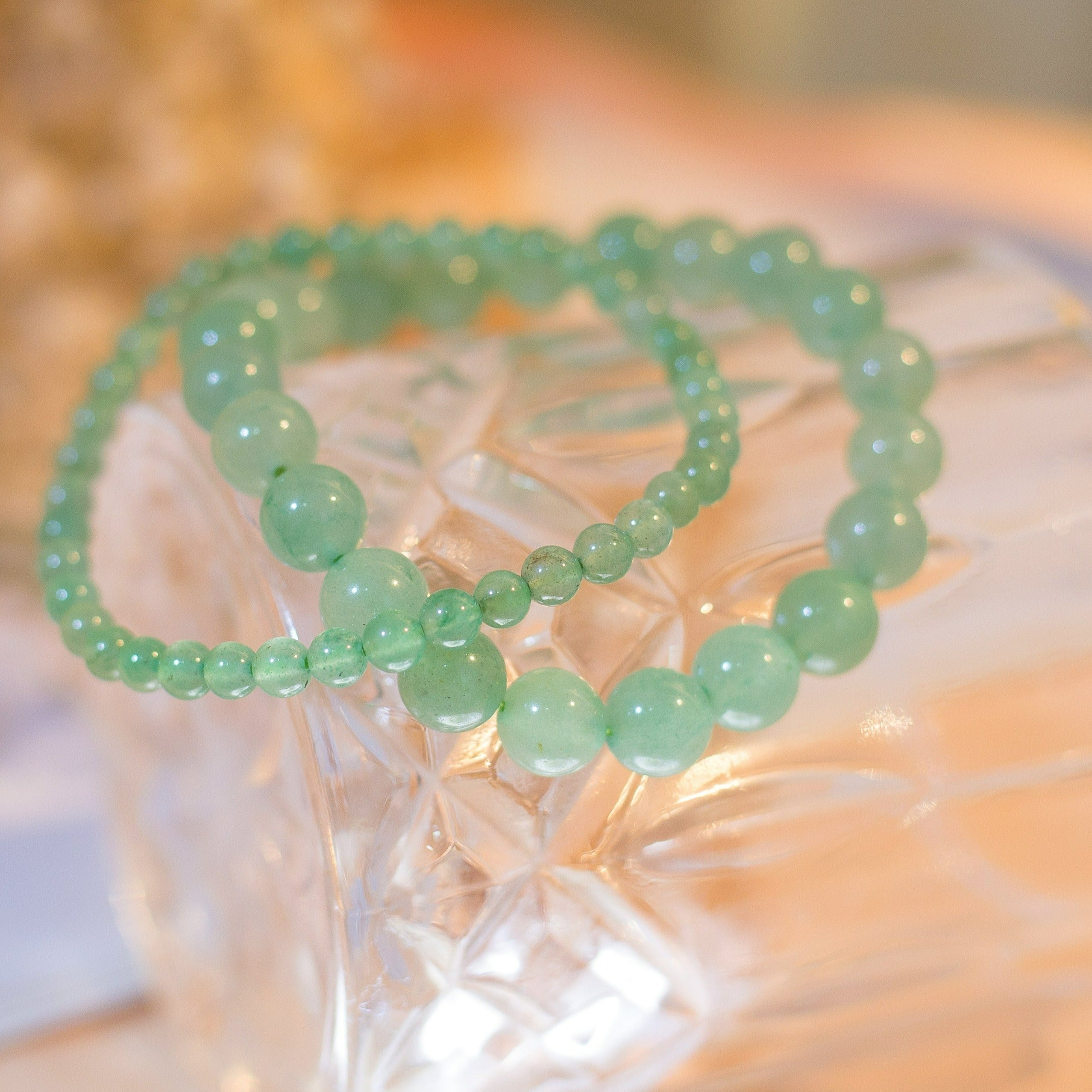 Aventurine Beaded Crystal Bracelet-0