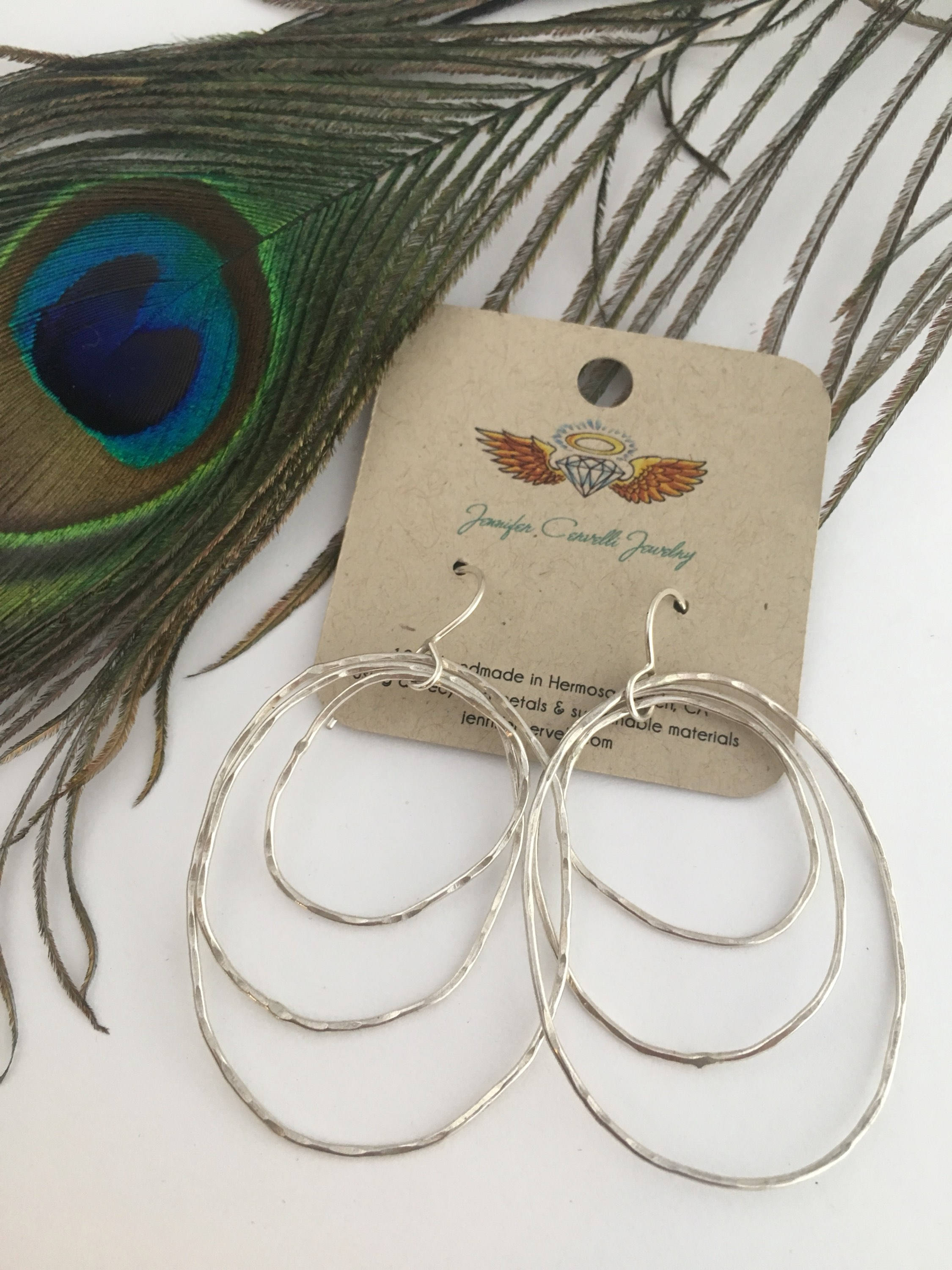 Peacock Feather Earrings