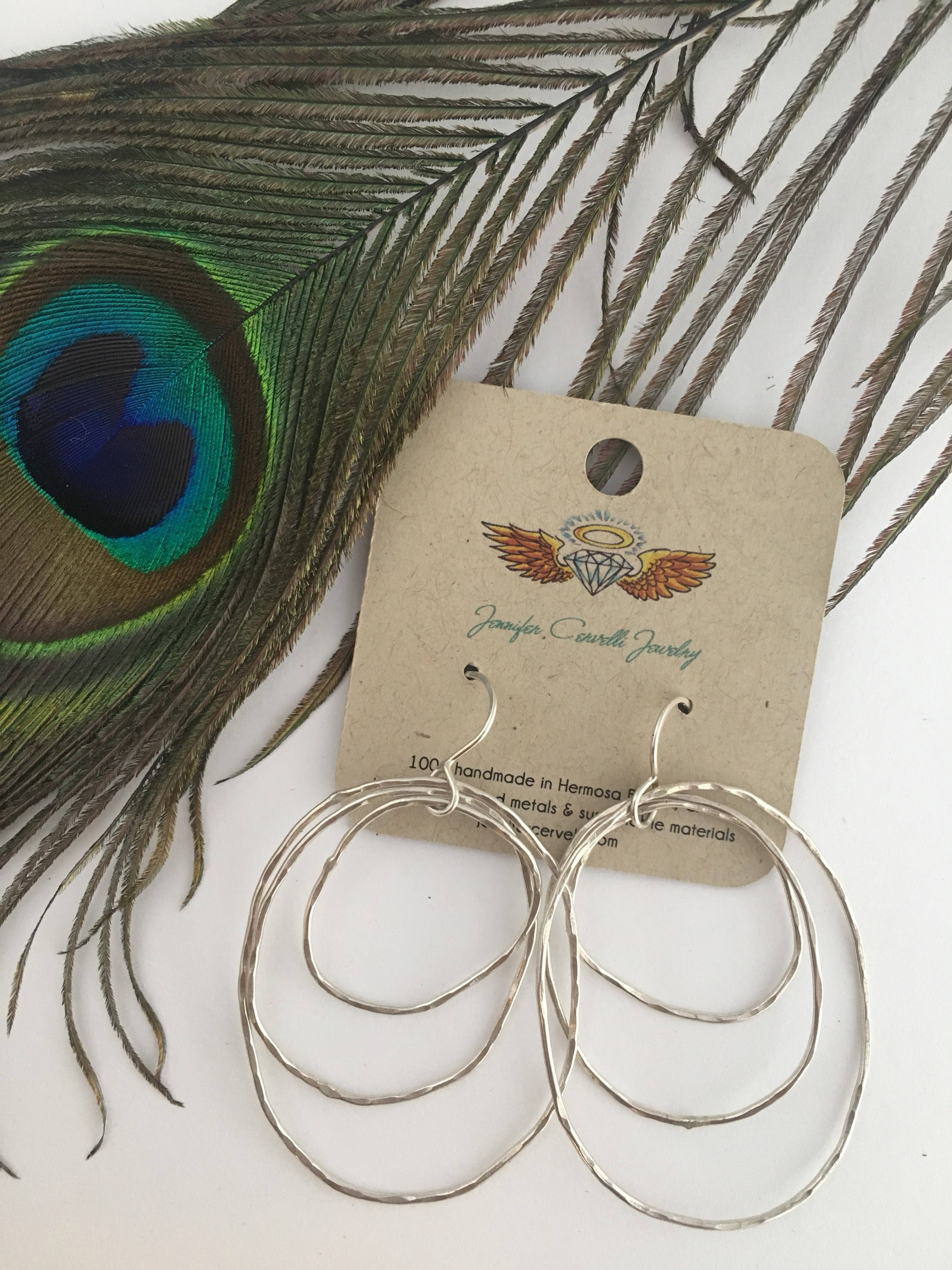 Peacock Feather Earrings