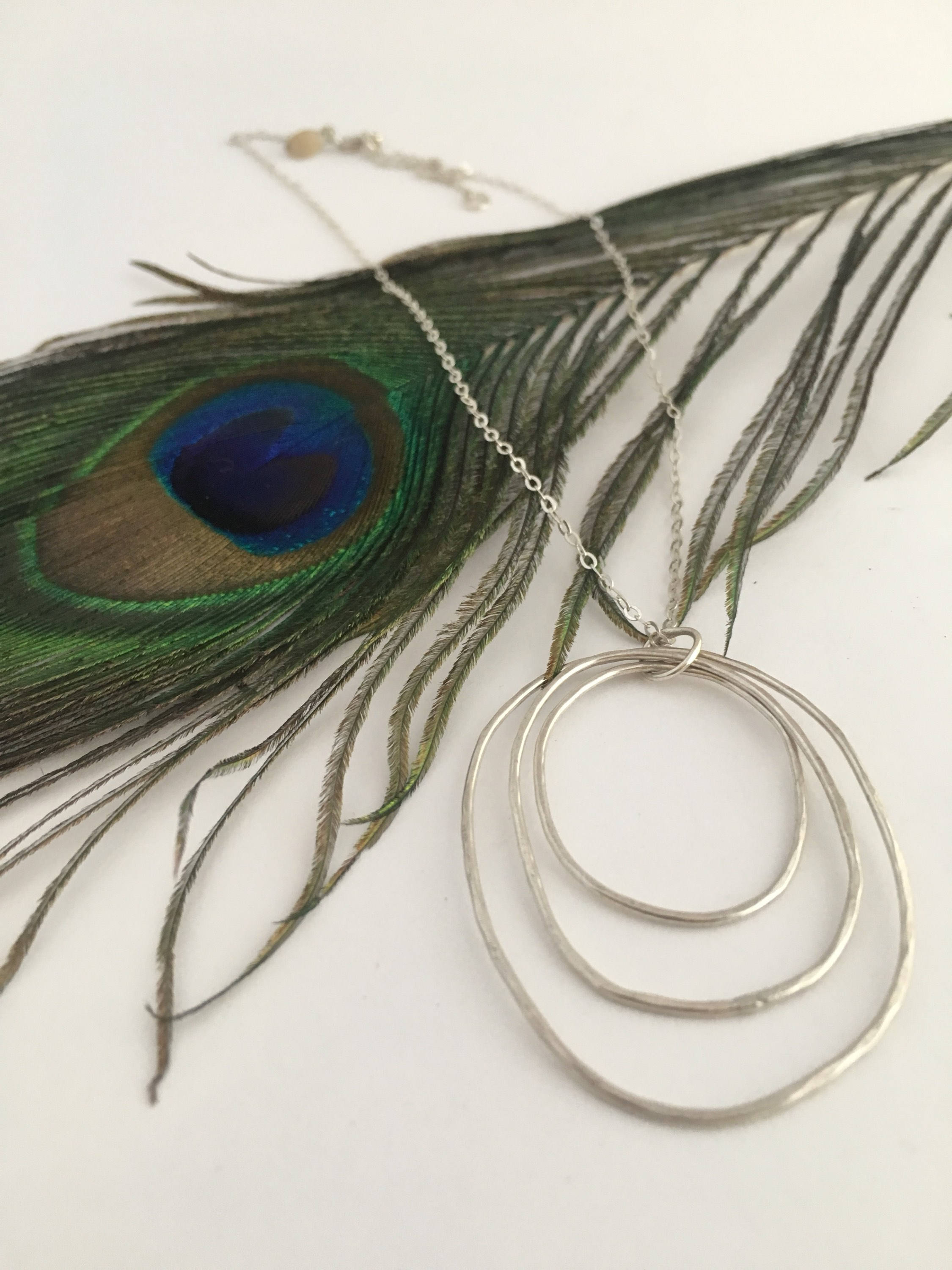 Peacock Feather Necklace-3