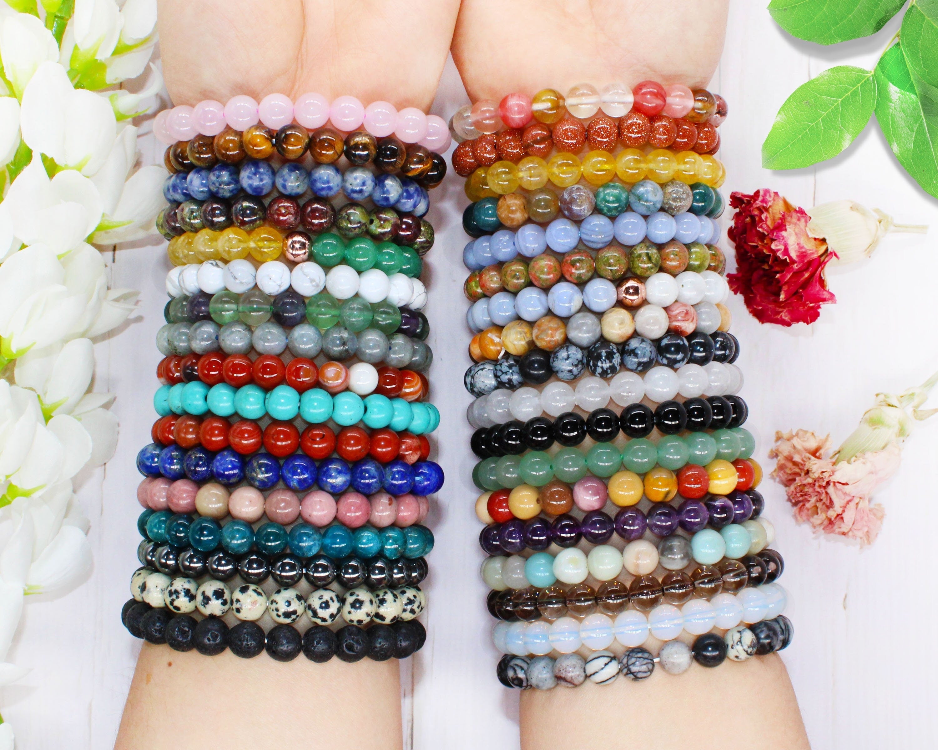 8mm Crystal Beaded Bracelets-0