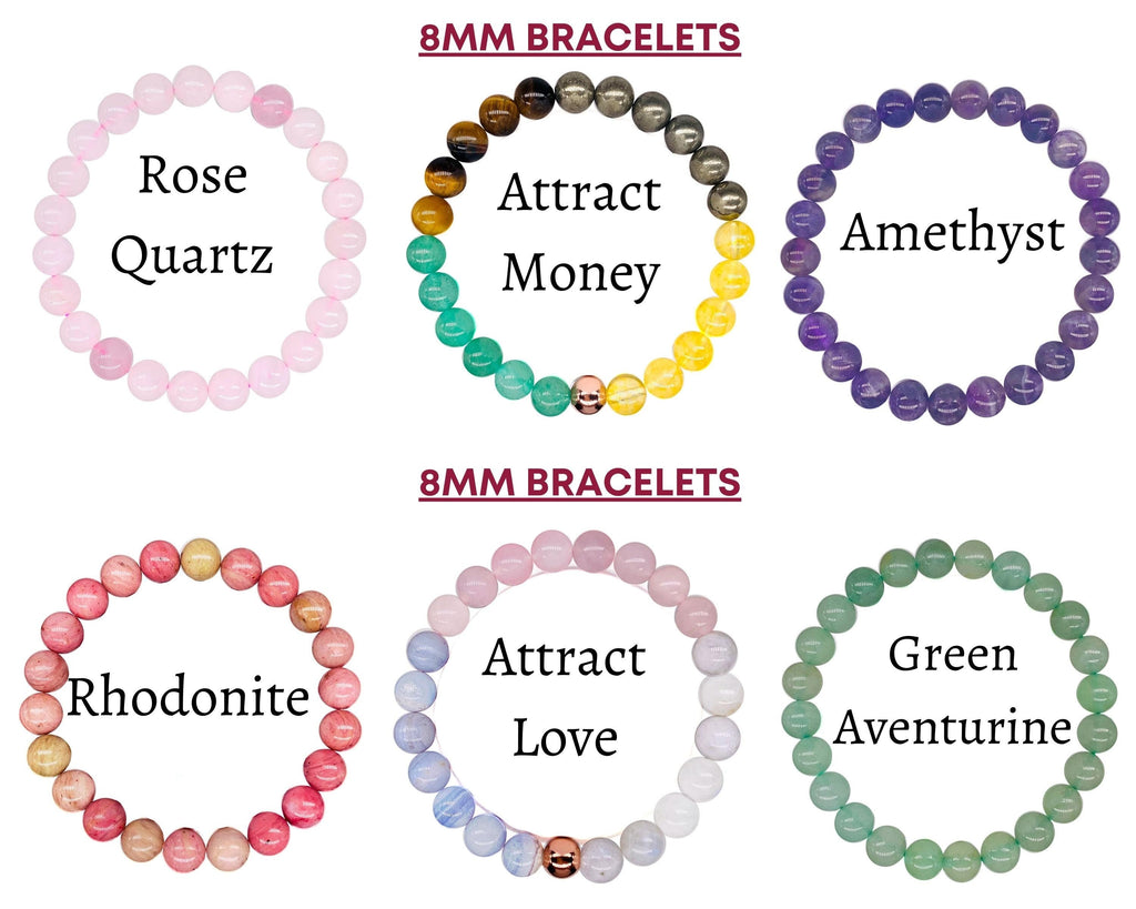 Healing Crystal Bead Bracelet for Women, Men, Stacked Bracelets-1