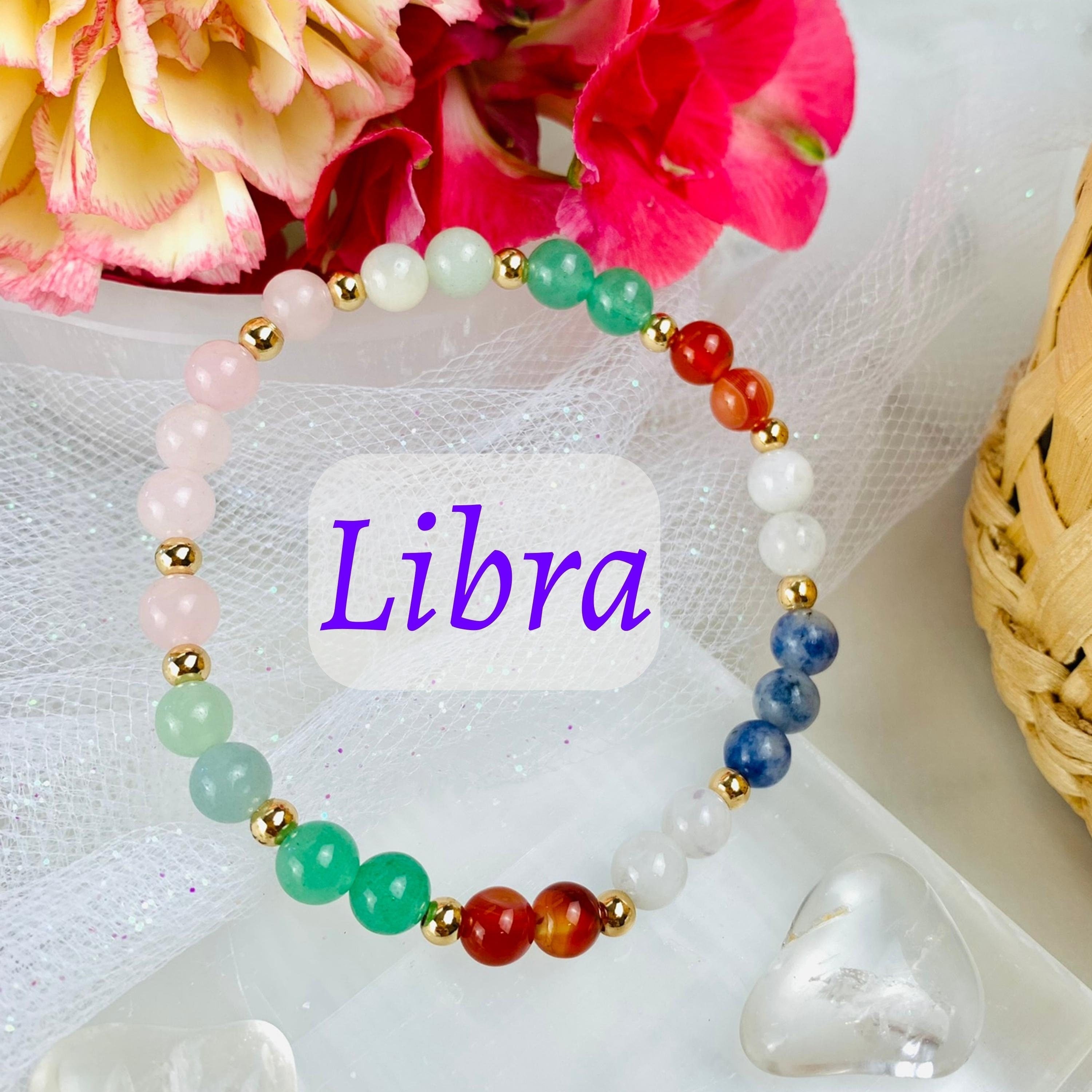 Libra Zodiac Crystal Bracelet-0