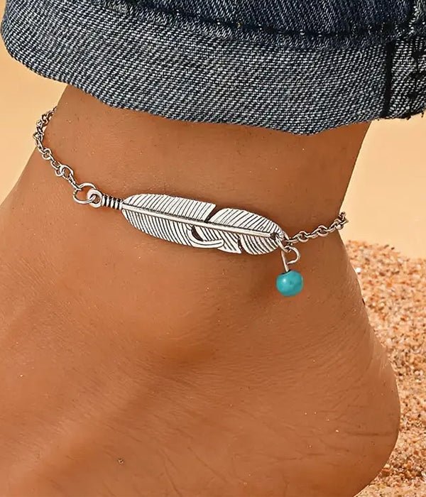 Metal Feather Anklet-0