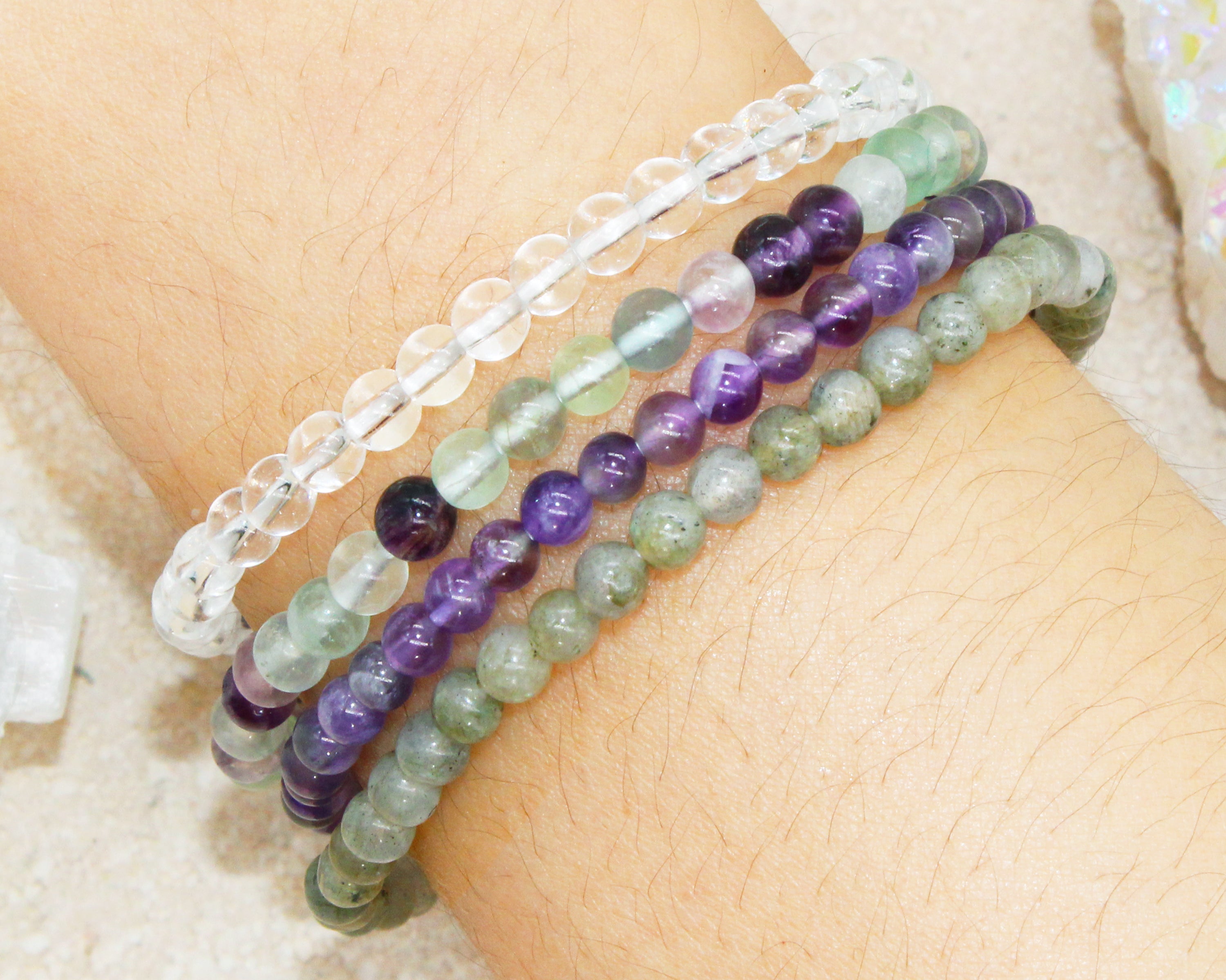 Intuition Psychic Power Stackable Crystal Bracelet Set-4