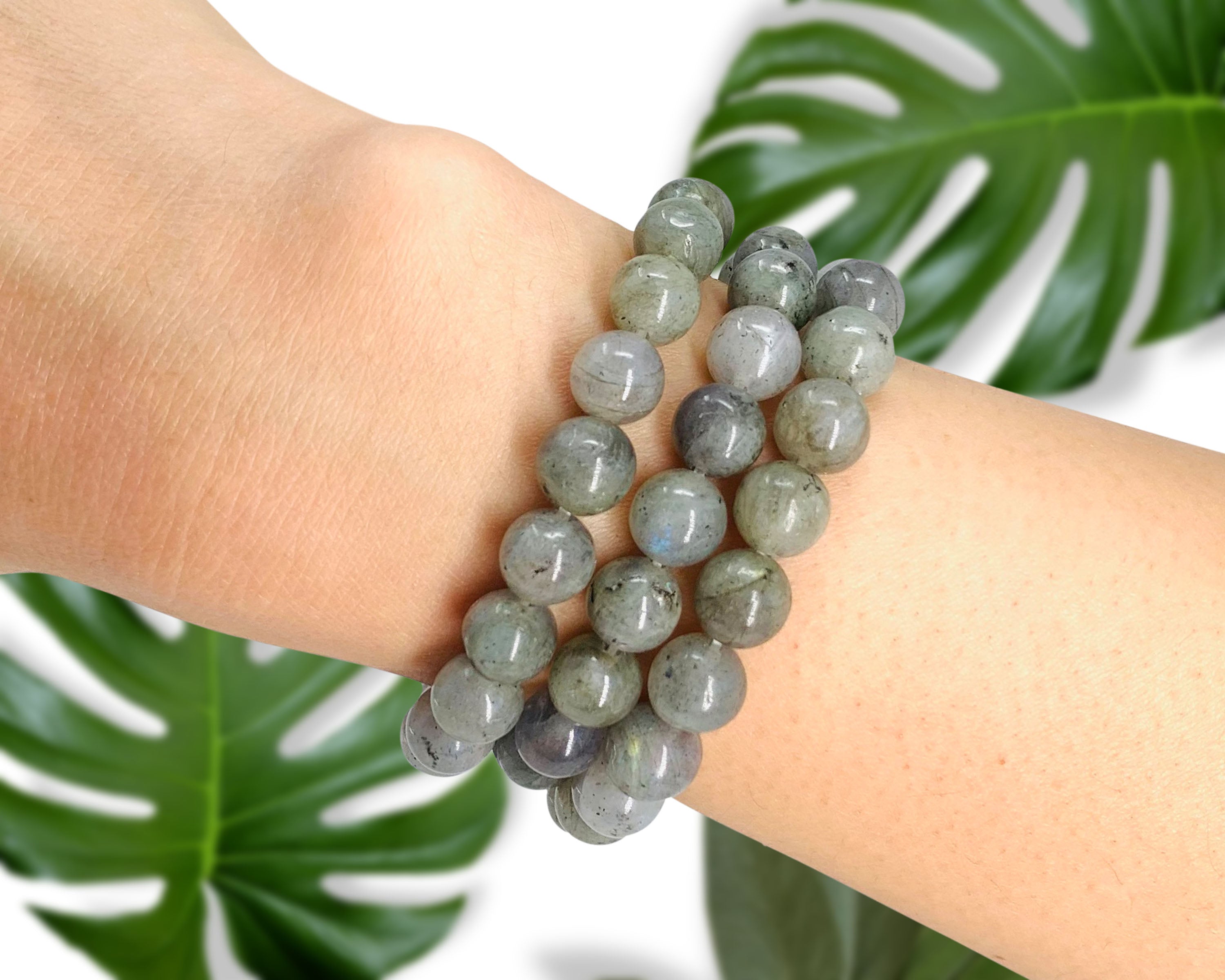 Labradorite Beaded Crystal Bracelet-1
